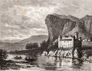 Château de la Caze in Lozère - incisione in “La France illustrée: geografia, storia, amministrazione statistica” di V.A. Malt-Brown. 1884