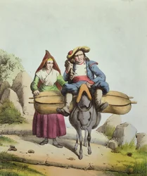 Venditrici di formaggio della regione di Tarbes, c.1840