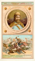 Chilperico II e Carlo Martello sconfiggono i Mori a Poitiers, 732
