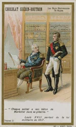 Carta commerciale Chocolat Guerin-Boutron, serie Parole Storiche