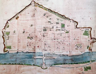 Mappa della città di Orleans, Francia