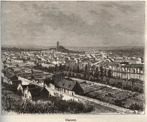 Clamecy - Nievre - Borgogna - incisione in 