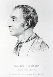 Claude Henri de Rouvroy, Conte di Saint-Simon, inciso da Perrot (19° secolo)