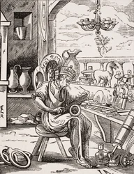 Rame, riproduzione di una xilografia di Jost Amman (1539-91) da 
