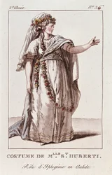 Costume di Miss Huberti per il ruolo di Ifigenia in Aulide di Gluck