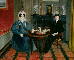 Coppia che prende il tè, c.1830