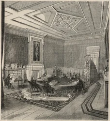Cour des comptes - salle des comités - Incisione in "Tableau-de-Paris" di Edmond Texier 1852