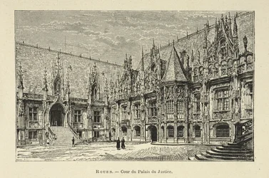 Corte del Palazzo di Giustizia, Rouen, p.13, illustrazione da 