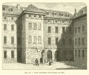 Cortile interno della Force nel 1840