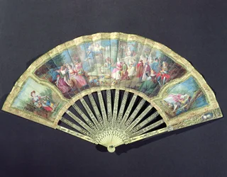 Ventaglio di corte, francese, XVIII secolo