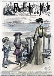 Copertina della rivista femminile Le Petit Echo de la Mode, n.28 del 12 luglio