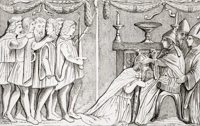 Incoronazione di Sigismondo a imperatore del Sacro Romano Impero da parte di papa Eugenio IV nel 1433, da «L