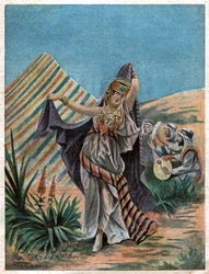 Danza in Algeria da "Le Petit Voyageur", c (stampa)1900 (stampa)