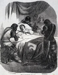Morte di Du Guesclin nel 1380 - in "Histoire de France" di L.-P. Anquetil