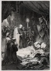 Morte di San Luigi a Tunisi il 25 agosto 1270