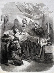 Morte di San Luigi in Palestina nel 1270 - in 