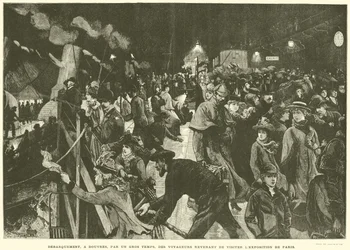 Sbarco a Dover, durante una tempesta, dei viaggiatori di ritorno dalla visita all