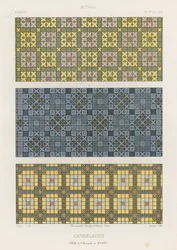 Piastrelle decorative della Francia del XV secolo