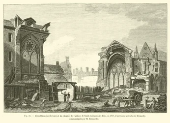 Demolizione del refettorio e del capitolo dell
