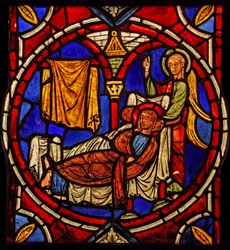San Martino illuminato nel sonno da un angelo