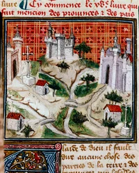Delle province e dei paesi della terra. Presentazione del volume relativo ai territori e alla storia delle province e dei paesi. Miniatura tratta da 