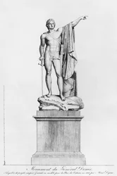 Progetto per un Monumento al Generale Desaix de Veygoux dello scultore Claude Dejoux, Place des Victoires, Parigi, 1806
