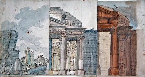Progetto per un set operistico, fine XVIII secolo