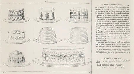 Progetti per Timbale de Macaroni di Antonin Carême (incisione)