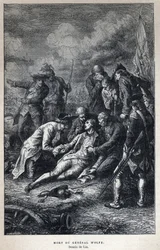 Scoperta del Canada: morte del generale James Wolfe (1727-1759) militare britannico nella battaglia di Quebec il 13 settembre
