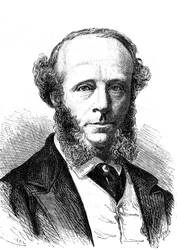 Edward Orange Wildman Whitehouse, ingegnere elettrico inglese sul cavo telegrafico transatlantico. Incisione 1868