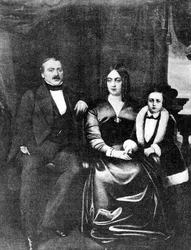 Emile Zola e i suoi genitori, c.1846