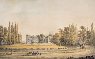 Ingresso al parco e castello di Ermenonville, inizio XIX secolo