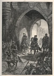 Ingresso di Carlo VI il Beneamato (1368-1422), re di Francia, a Parigi dopo la repressione della rivolta dei Maillotins, nel 1382