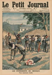 Eventi del Messico, fucilazione di tre americani, illustrazione di copertina da 