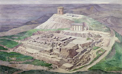 Scavo delle rovine del tempio gallo-romano di Mercurio nel 1876