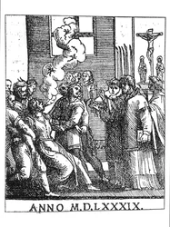 Scena di esorcismo nel 1589