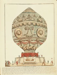 Esperimento dei fratelli Montgolfier con la mongolfiera al Castello di La Muette, 21 novembre