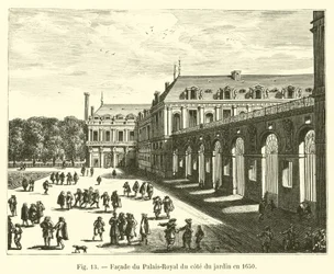 Facciata del Palais-Royal lato giardino nel 1650