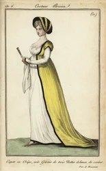 Donna alla moda nel Parc Monceau