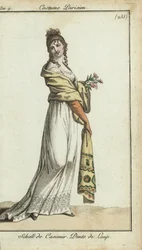 Donna alla moda con scialle di cashmere