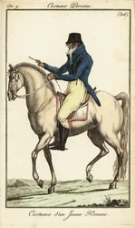 Giovane alla moda o Incroyable a cavallo