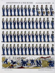 Vigili del fuoco della città di Parigi - Immagine di Epinal, circa 1852