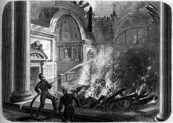 Incendio della camera del Senato, Palais du Luxembourg, Parigi, 27 ottobre