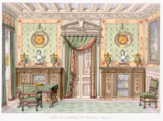 Fonde de cabinet de travail in stile di Enrico II da Le Garde-Meuble