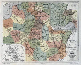 Francia e Belgio per la campagna del 1814-1815 - incisione in 