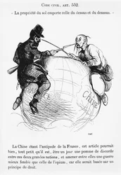 Francia e Cina, caricatura dal Musee Philippon, c.1850-60