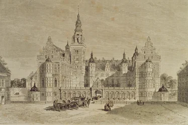 Castello di Frederiksborg, Hillerod, Danimarca, 1850, da Le Tour du Monde, pubblicato a Parigi, 1860