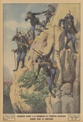 Chasseurs Alpins francesi alla ricerca di turisti tedeschi dispersi nelle Alpi