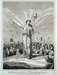 Rivoluzione Francese: "O libertà" Omaggio alla Libertà. Incisione del XVIII secolo Parigi, Museo Carnavalet