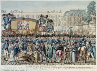 Rivoluzione francese: "Ritorno della famiglia reale a Parigi il 25/06/1791"